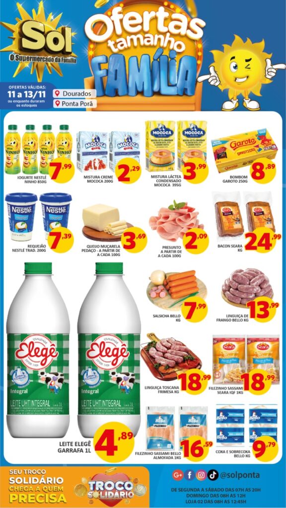 Supermercado Sol E As Ofertas Tamanho Fam Lia Ponta Por Informa