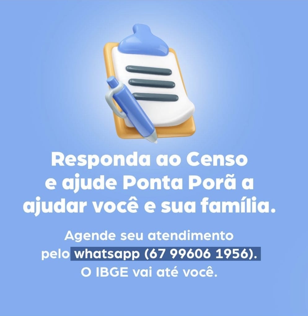 IBGE disponibiliza número de whatsapp para que população marque dia e