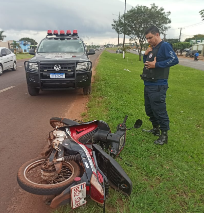 Ponta Porã: GCMFron apreende motocicleta que trafegava na contra mão na BR-463