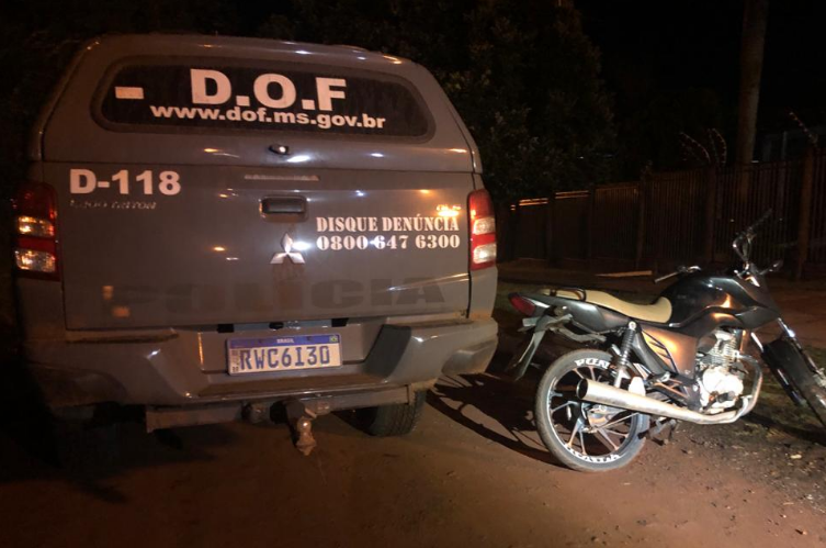 Ponta Porã: Motocicleta furtada na capital foi recuperada pelo DOF antes de chegar ao Paraguai