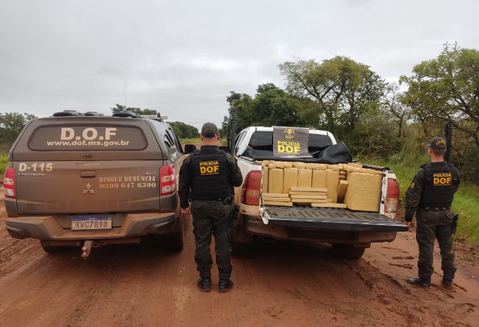 Caminhonete com mais de uma tonelada de maconha foi apreendida pelo DOF