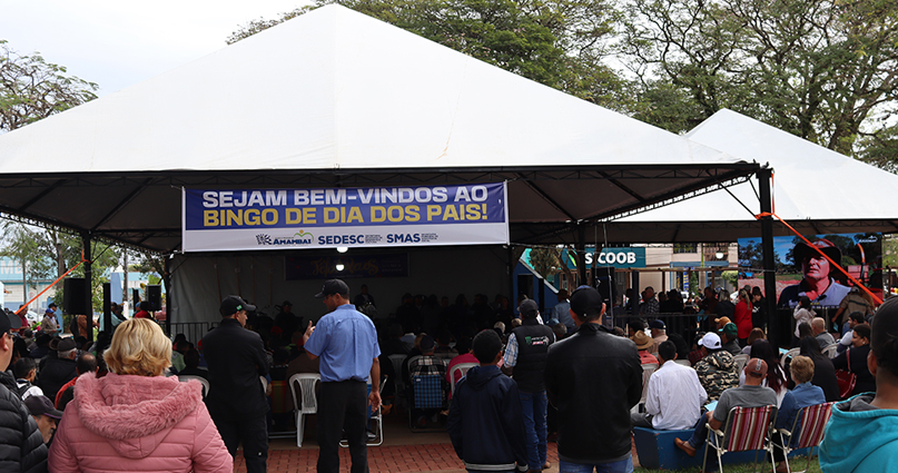 Bingo de Dia dos Pais foi um sucesso neste domingo em Amambai