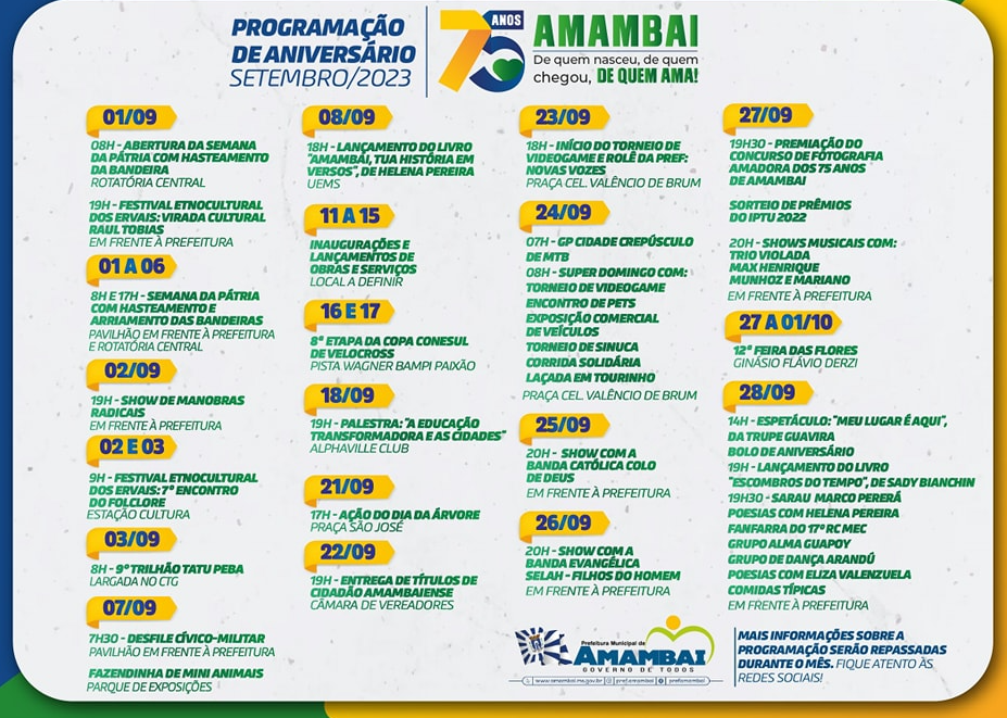 Arraiá dos Amigos: festa open bar de Amambai acontece no dia 29 de julho -  Prefeitura Municipal de Amambai-MS