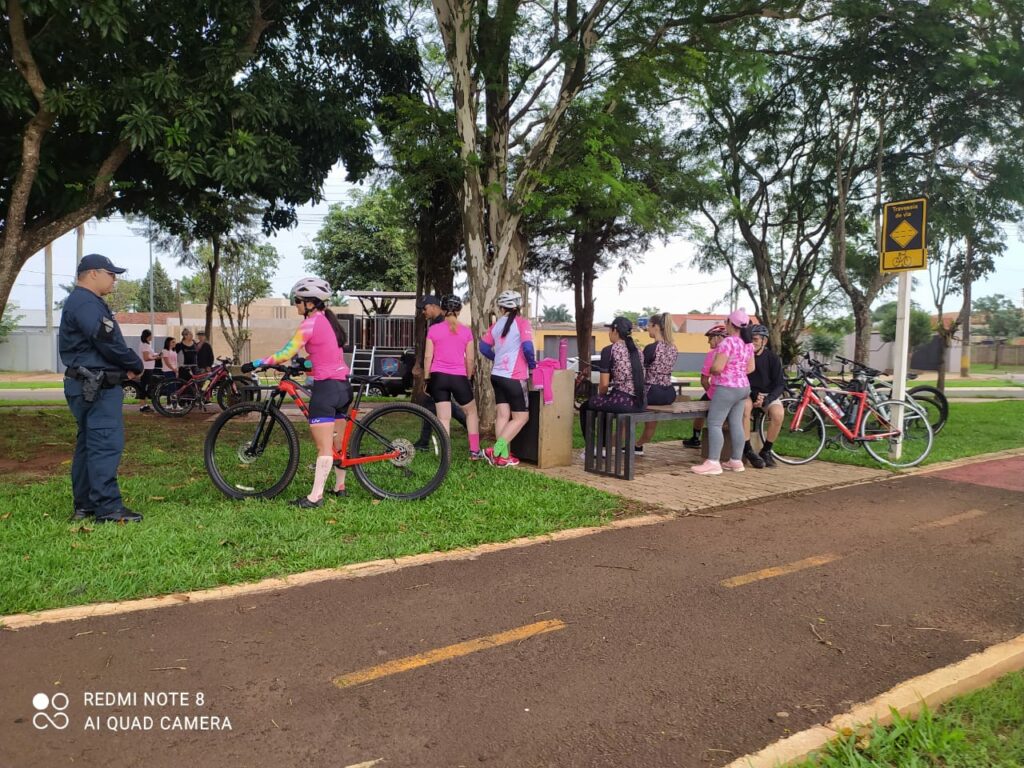 Ponta Porã: Policias militares do 4° BPM realizaram apoio e escolta ao evento “Bicicleteada Rosa”