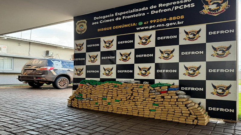 DEFRON apreende 300 kg de maconha em Dourados