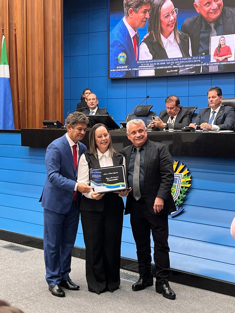 Cerimonialistas da Prefeitura de Ponta Porã, recebem homenagem da Assembleia Legislativa