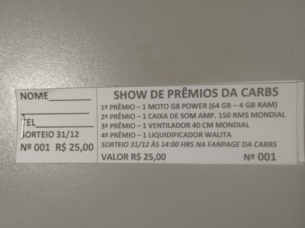 Ponta Porã: CARBS estará realizando Show de Prêmios e você pode ajudar