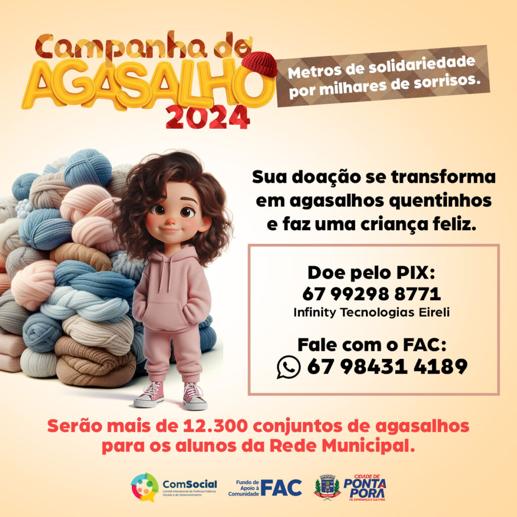 Ponta Porã:Campanha do Agasalho 2024, metros de solidariedade por milhares de sorrisos