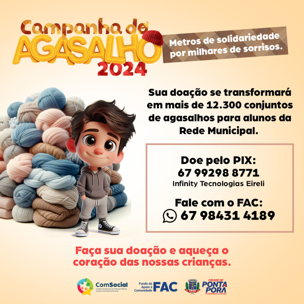 Ponta Porã:Campanha do Agasalho 2024, metros de solidariedade por milhares de sorrisos