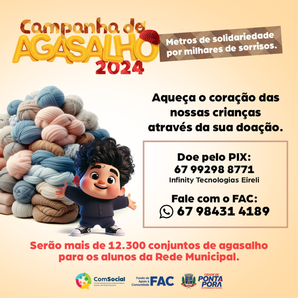 Ponta Porã:Campanha do Agasalho 2024, metros de solidariedade por milhares de sorrisos