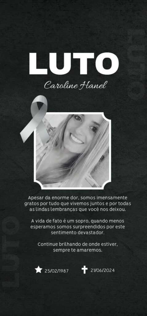 Nota de Falecimento: Caroline Hanel