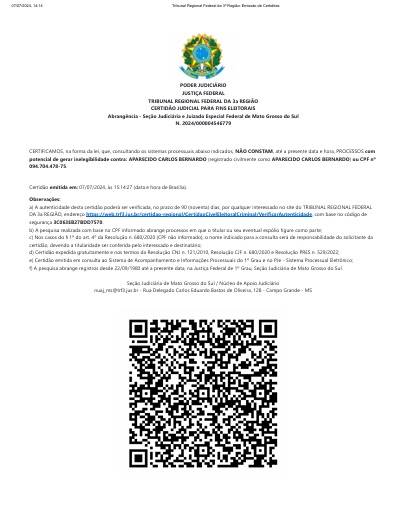 Após especulações, pré-candidato a prefeito Carlos Bernardo diz estar quite com a justiça