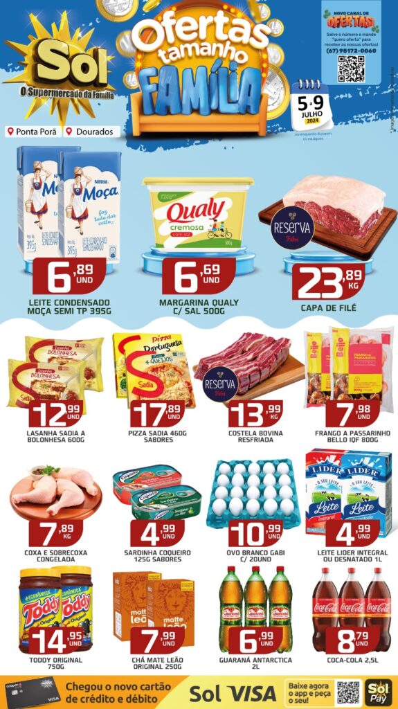 Supermercado Sol e as ofertas tamanho família