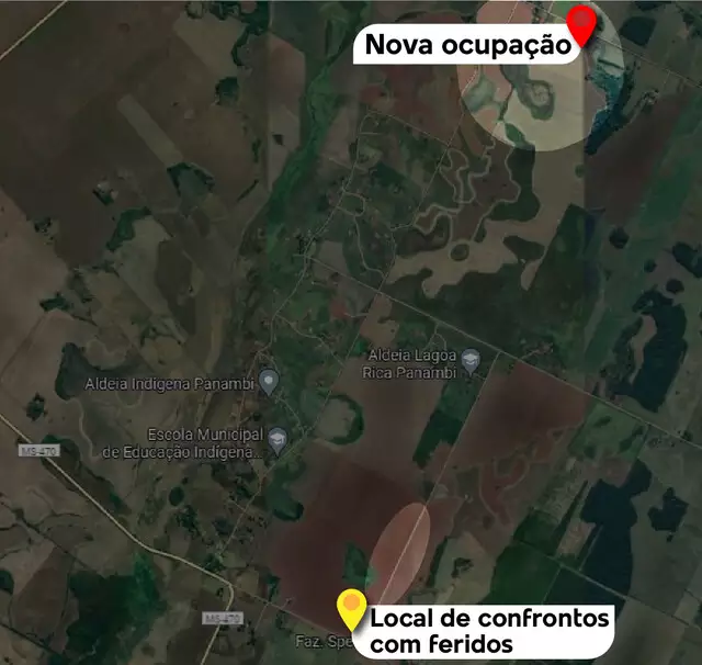 Indígenas acampam em outra propriedade na área de conflitos por terra