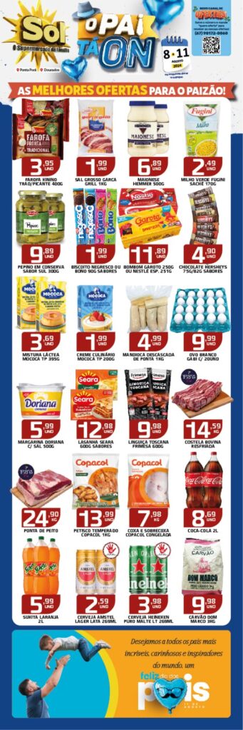 Ofertas "O Pai tá On" do Supermercado Sol