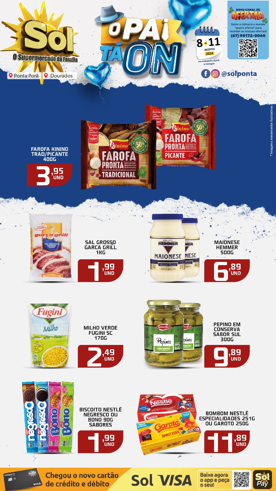 Ofertas "O Pai tá On" do Supermercado Sol