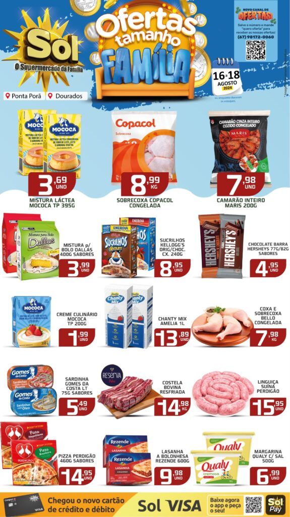 Veja Ofertas Tamanho Família do Supermercado Sol