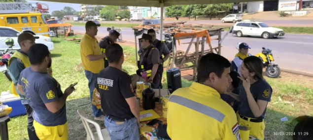 Patrulla Caminera obliga a bomberos voluntarios de Minga Guazú a suspender colecta anual