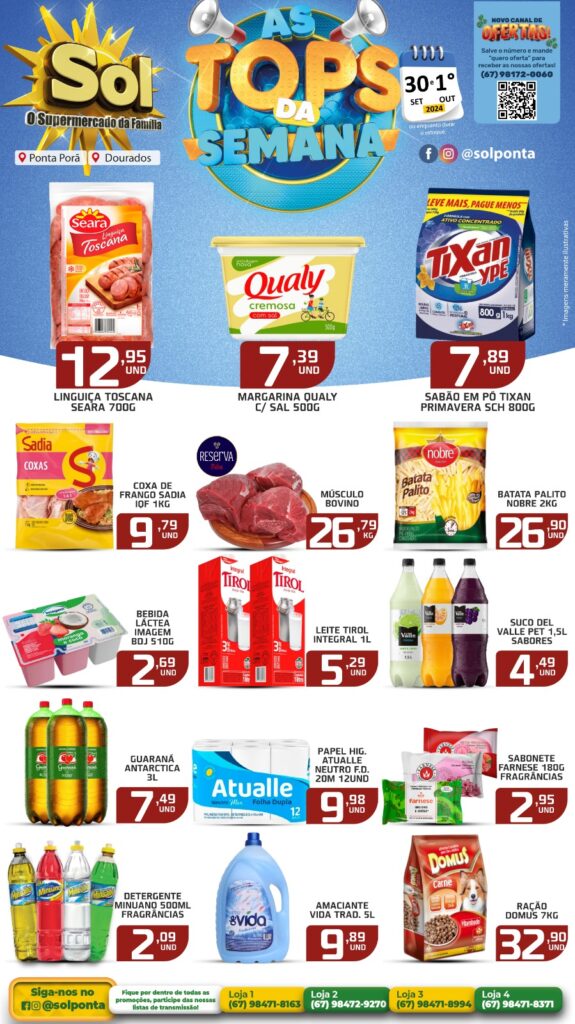 Ofertas Top da Semana do Supermercado Sol