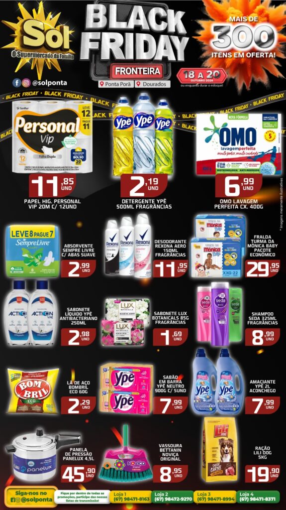 Confira ofertas Black Friday do Supermercado Sol