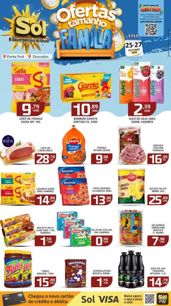 Supermercado Sol e as Ofertas Tamanho Família