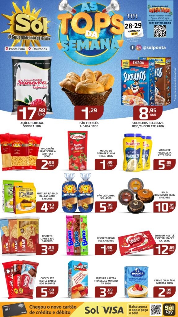 Supermercado sol e as ofertas Top da Semana