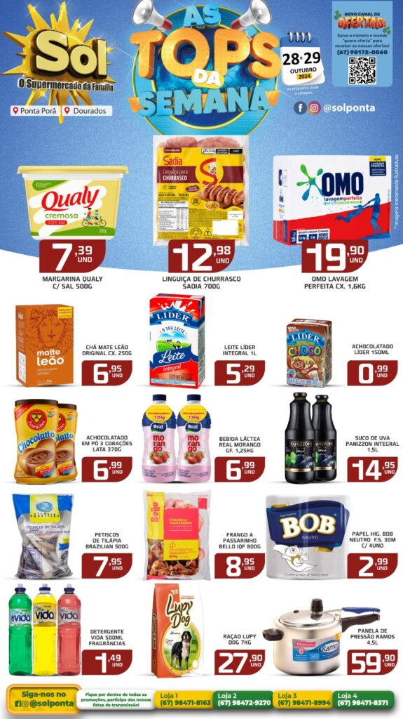 Supermercado sol e as ofertas Top da Semana