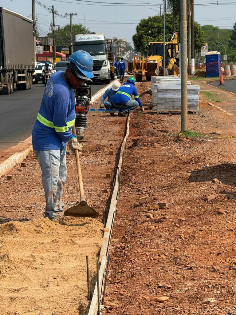 Ponta Porã: Obras de Revitalização da Linha Internacional estão em ritmo acelerado