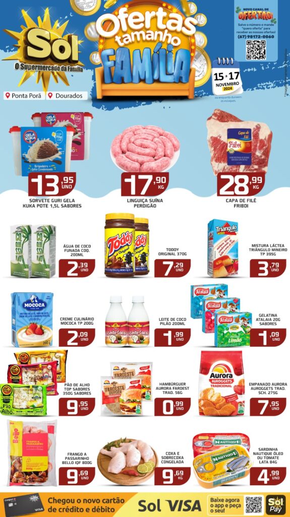 Ofertas Tamanho Família do Supermercado Sol