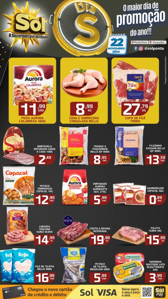 Chegou!! Dia S no supermercado Sol com super ofertas