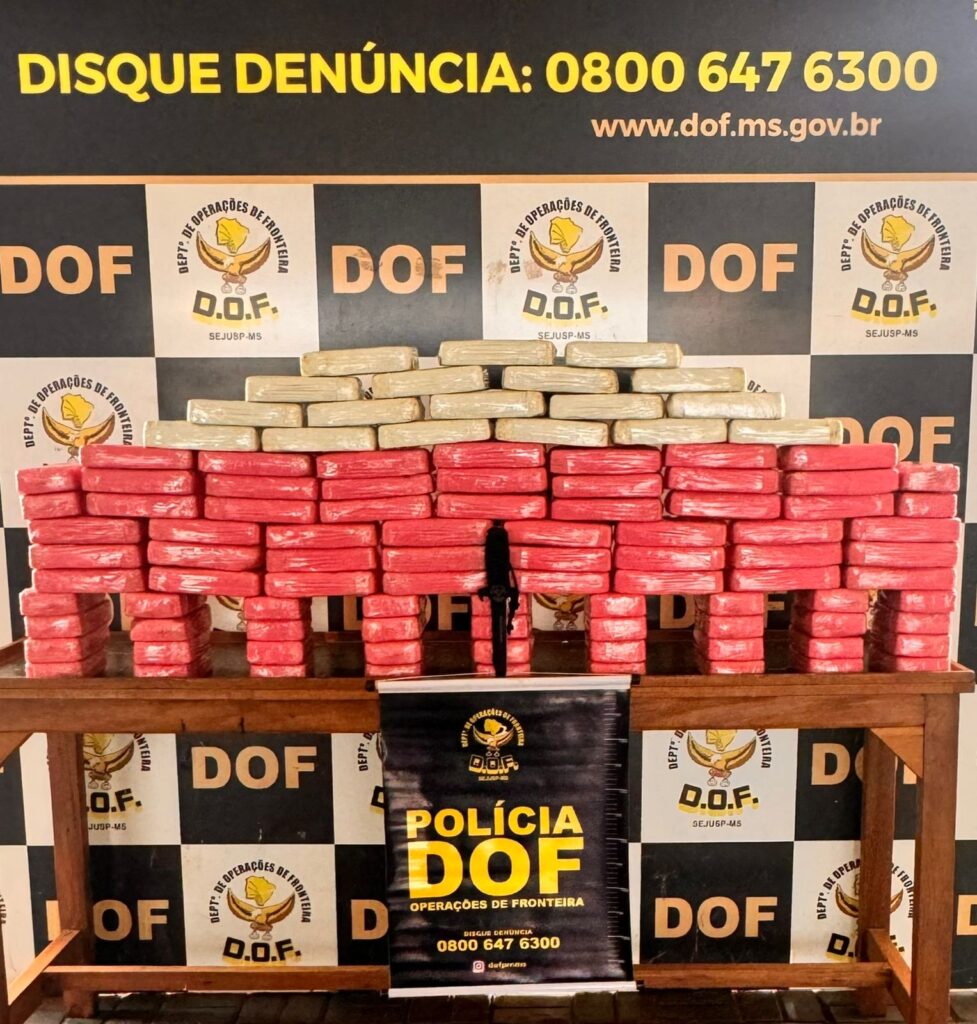 Pasta base de Cocaína que saiu de Ponta Porã foi apreendida pelo DOF em Dourados