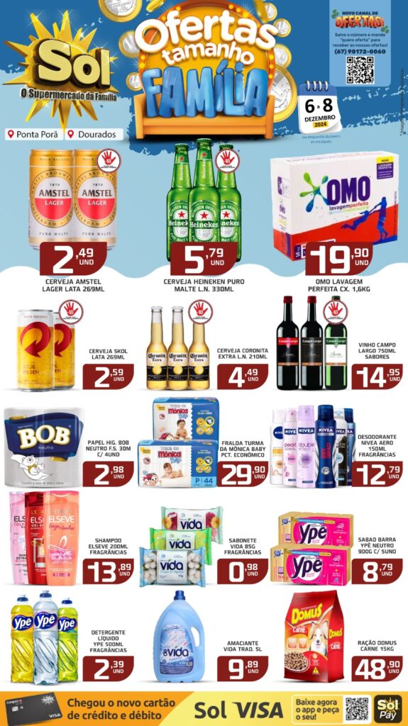 Confira as ofertas Tamanho Família do Supermercado Sol