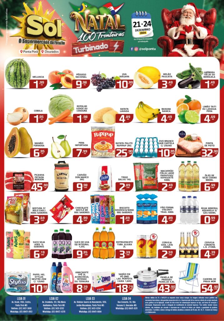 Ofertas de Natal do Supermercado Sol