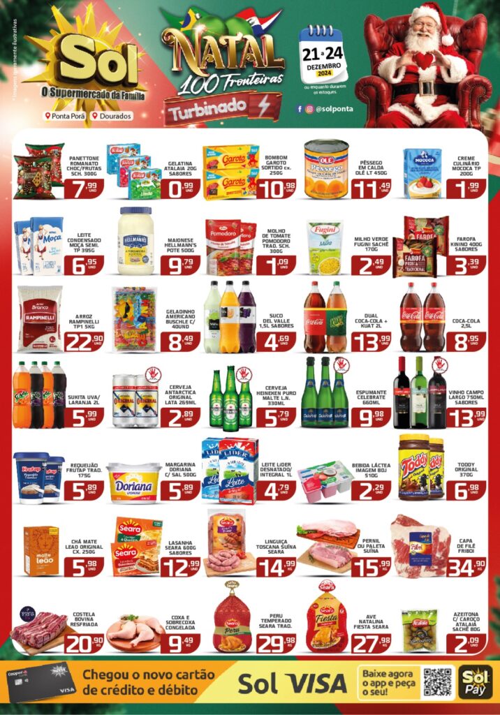 Ofertas de Natal do Supermercado Sol