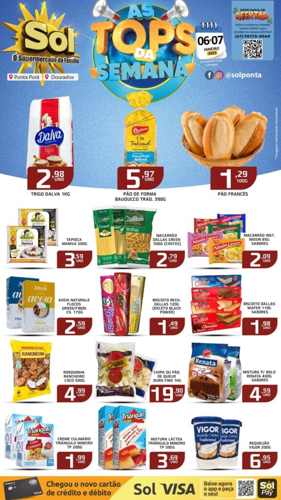 Ofertas Top da Semana do Supermercado Sol