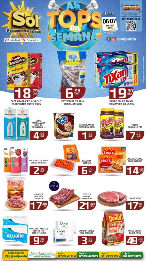 Ofertas Top da Semana do Supermercado Sol