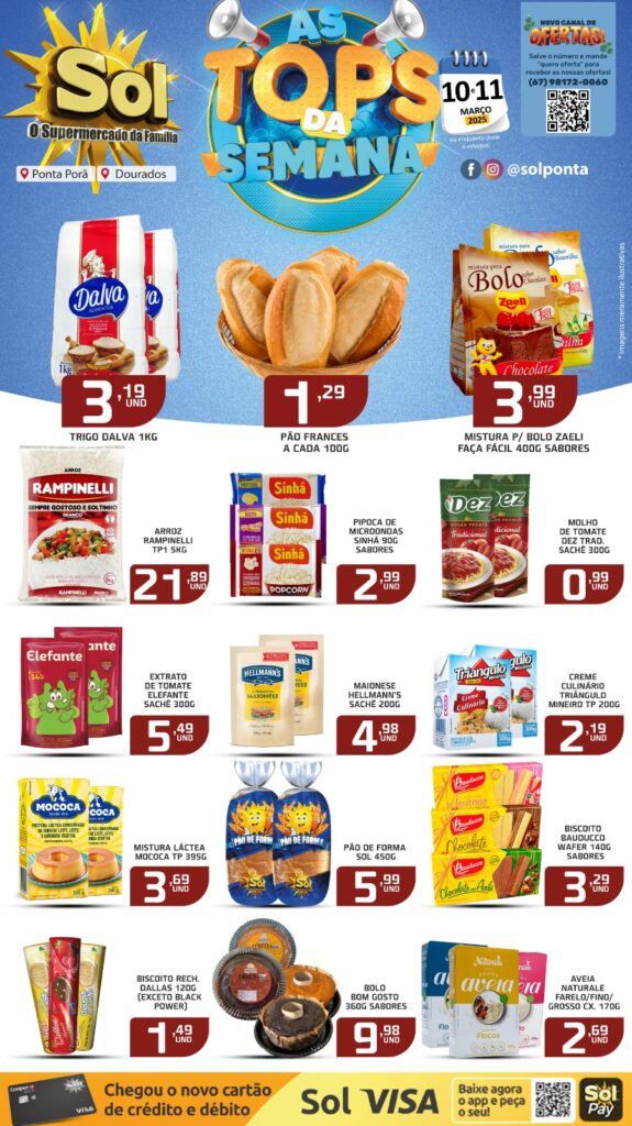 Ofertas Top da Semana do supermercado Sol