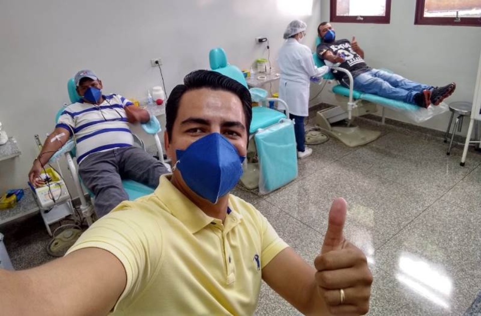 Em Ponta Porã, Guarda Civil participa de campanha de doação de sangue