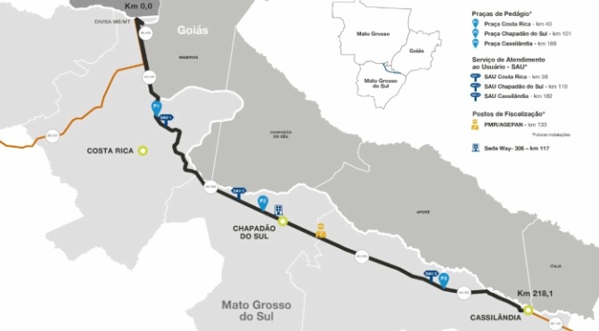 Começam obras de recuperação da MS-306, primeira rodovia estadual concessionada