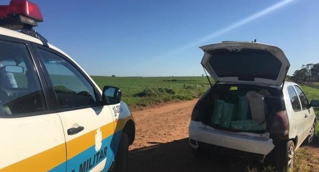 “Cavalo doido” abandona 500 quilos de maconha em estrada vicinal