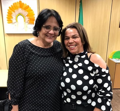 Secretária de Assistência Social de Ponta Porã é recebida pela Ministra Damares Alves em Brasília