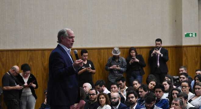 Ciro Gomes ministrou palestra em universidade de São PauloROBERTO CASIMIRO/FOTOARENA/FOTOARENA/ESTADÃO CONTEÚDO