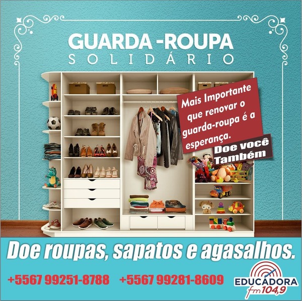 Radialista Fabricio de Souza lança campanha guarda-roupa solidário em Ponta Porã