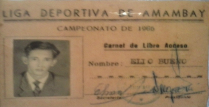 Arquivo pessoal de Omenélio Hélio Bueno: Carteira de atleta campeonato de 1966 Liga desportiva de Amambay.