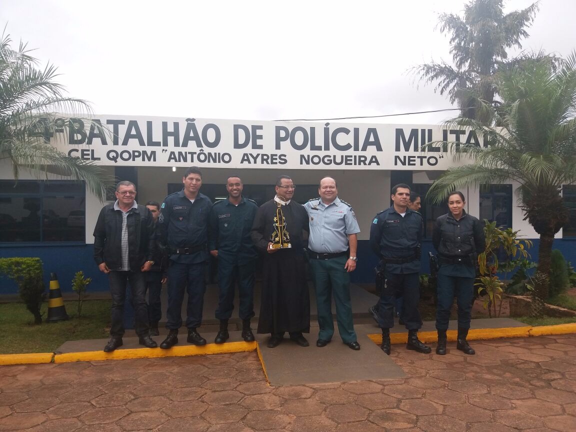 4º BPM de Ponta Porã recebe visita da imagem peregrina de Nossa Senhora Aparecida