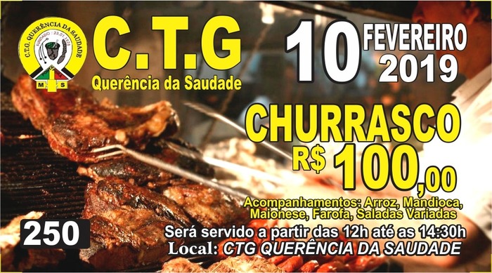 CTG de Ponta Porã realiza grande churrasco neste domingo